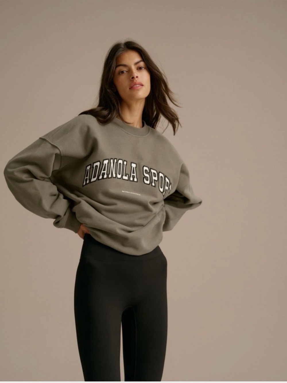 NWT Adanola Sport AS Oversized Sweatshirt - Olive Green Size Small